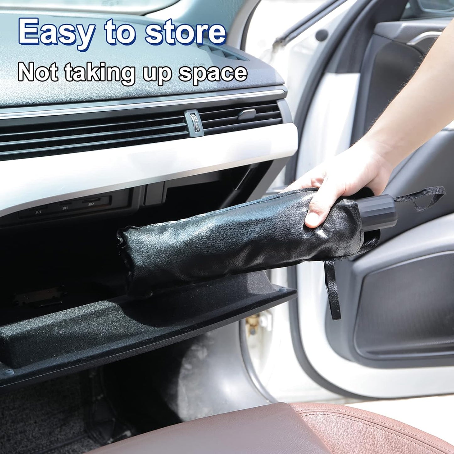 Foldable Car Windshield Umbrellas, Sun Shade Umbrella for Front Windows, Suitable for Windshields of Various Car Models (Large)